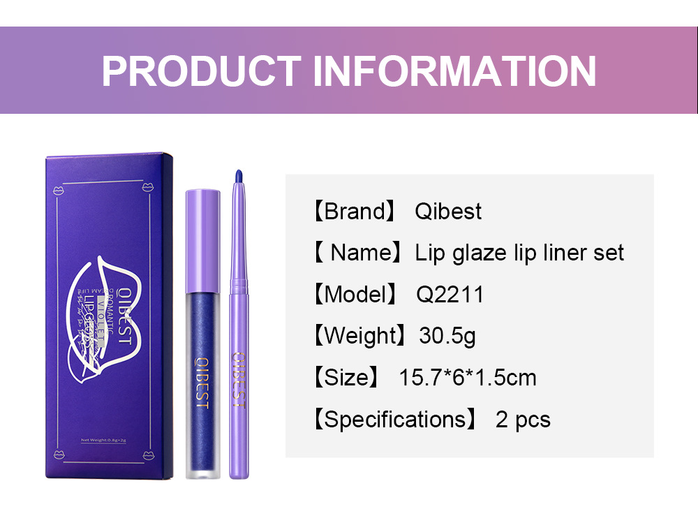carina QIBEST new staining cup non fading lip gloss to decorate lips lipliner suit matte durable color lipstick_voghion.com