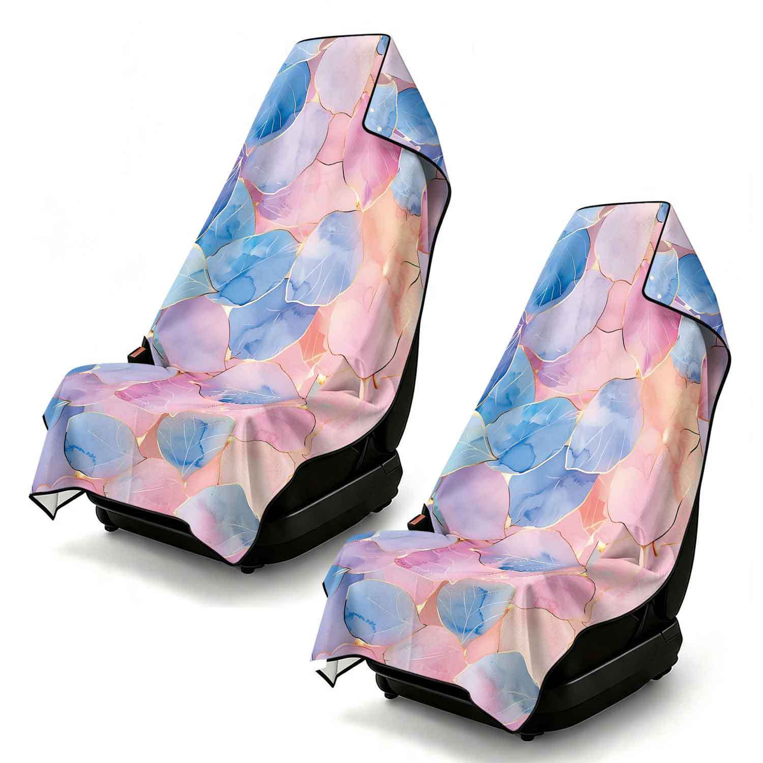2-piece dual-use car seat cover, ultra-fine fiber, can be used as a beach towel, printed car protective seat cover 13