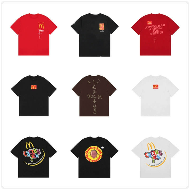 Американский бренд Tide Travis SCOTT XCACTUS JACK Fairy Palm M Rejoice Print свободная футболка с коротким рукавом хлопок