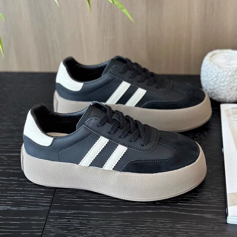 Новинка осени 2024, самая легкая подходящая белая обувь, женская спортивная и повседневная обувь для папы, кроссовки на толстой подошве Ins Trbottomy, осенний стиль