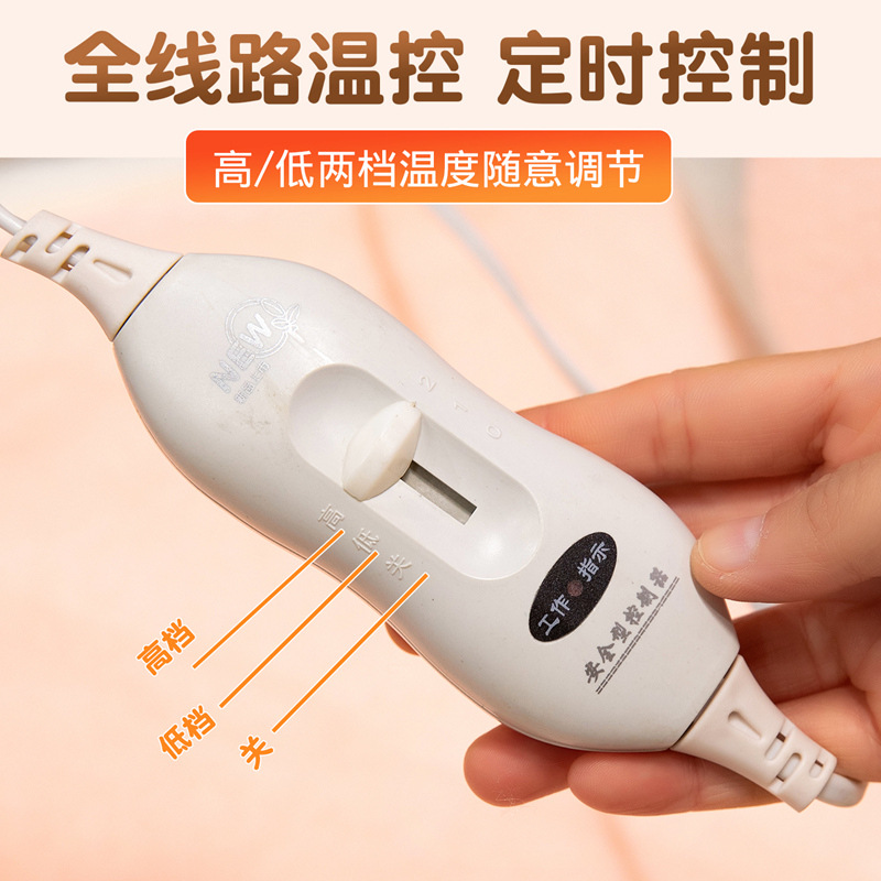 Flor encantadora almohadilla de calefacción espalda integral cintura calefacción eléctrica enchufe de calefacción artefacto de calefacción aumentado y grueso