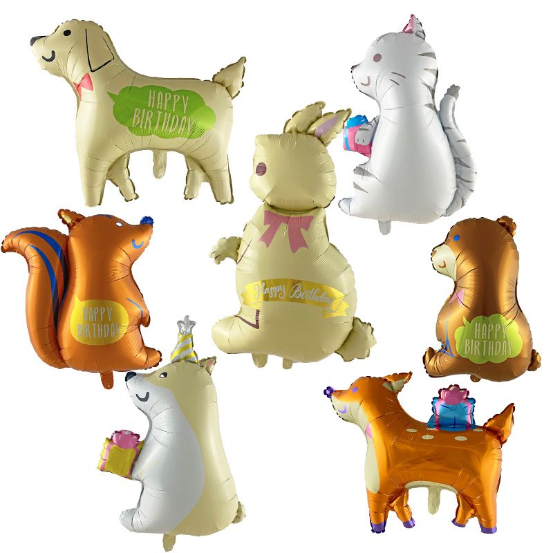 Nuevo globo animal de dibujos animados globo de modelado decoración de fiesta de cumpleaños para niños globo de aluminio de forma especial Amazon