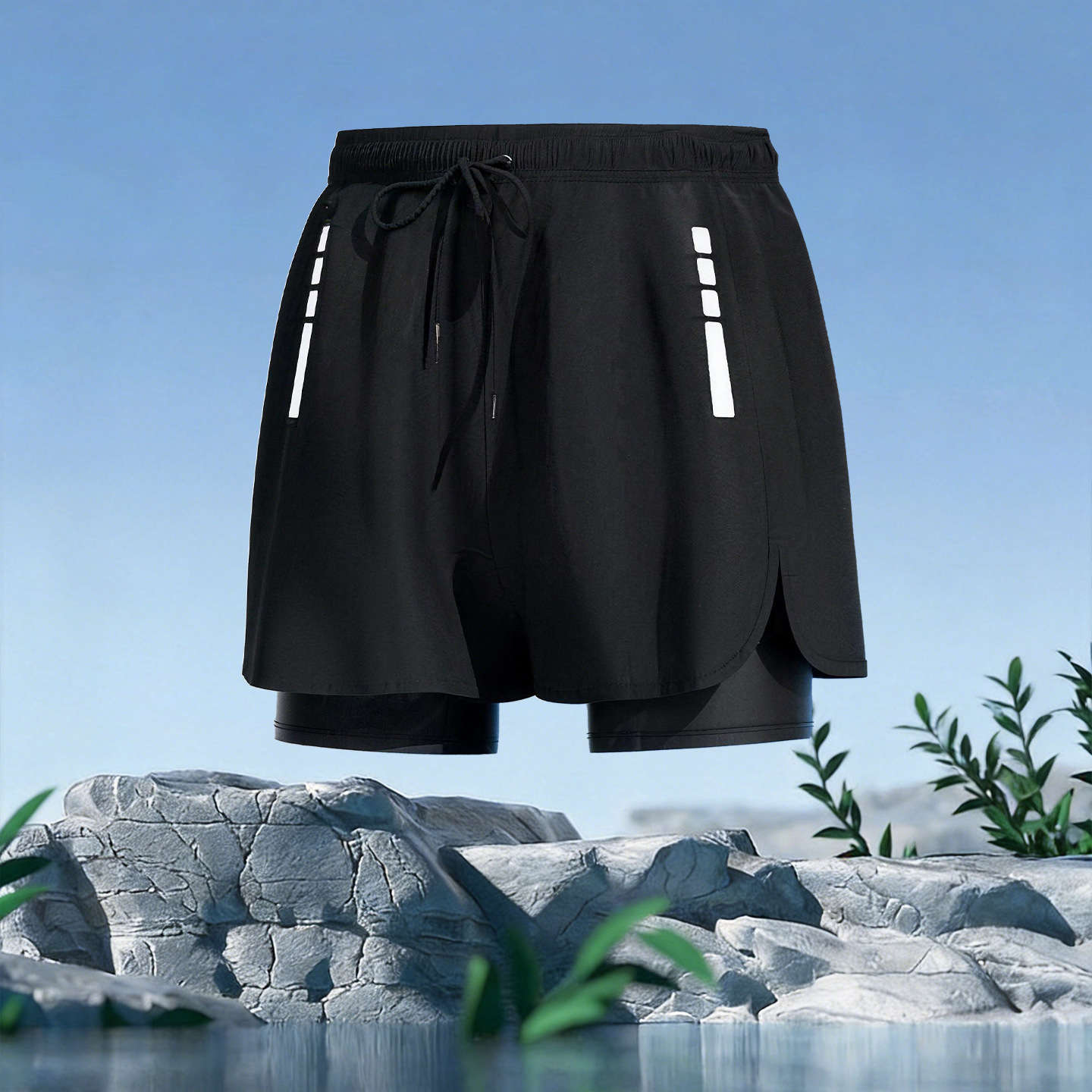 rayas blancas y negras / L (recomendado 50,00 kg-55,00 kg