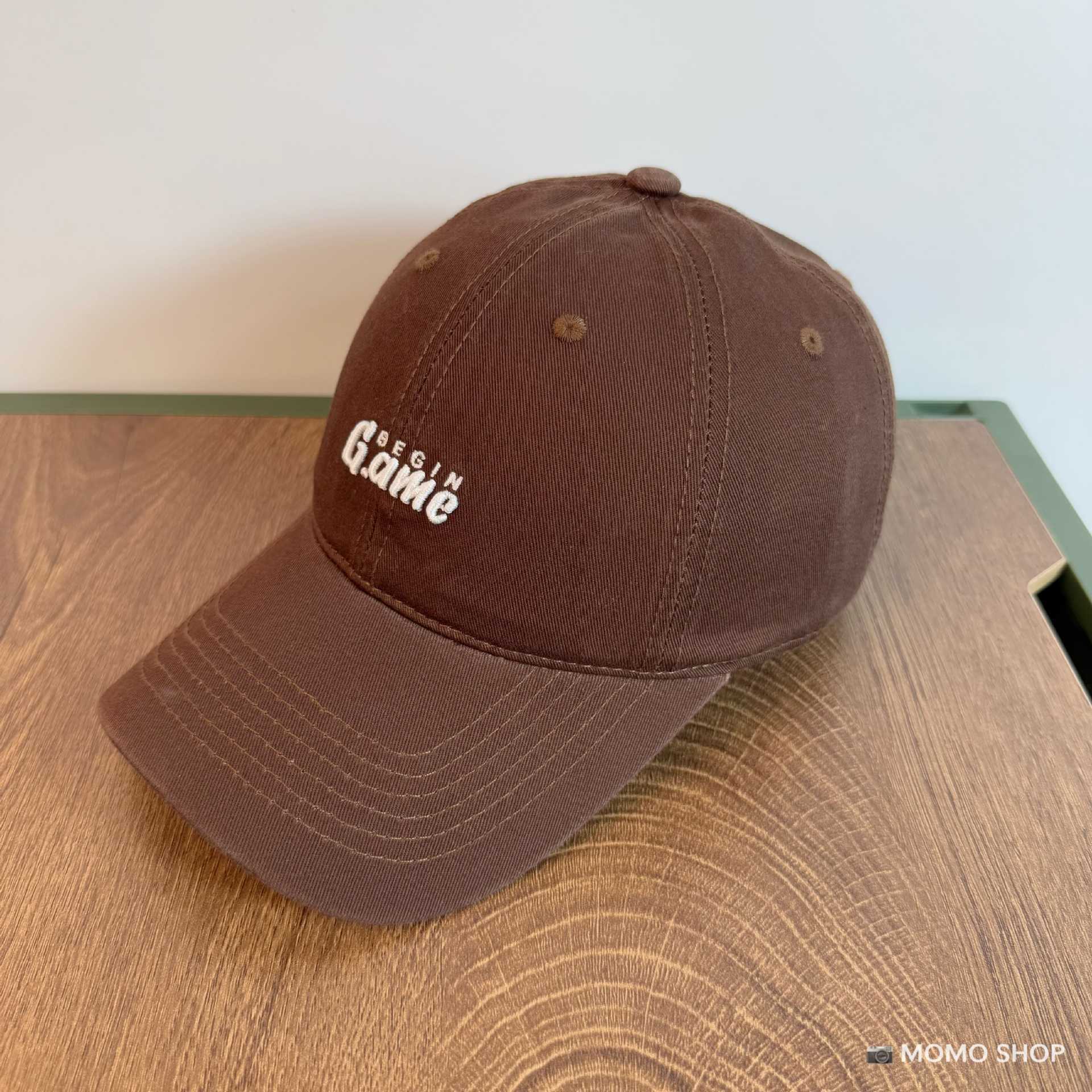 Nueva gorra de béisbol de algodón bordado GAME lavable con agua para hombres y mujeres de moda coreana versátil sombrero de boca de pato para mostrar la cara pequeña