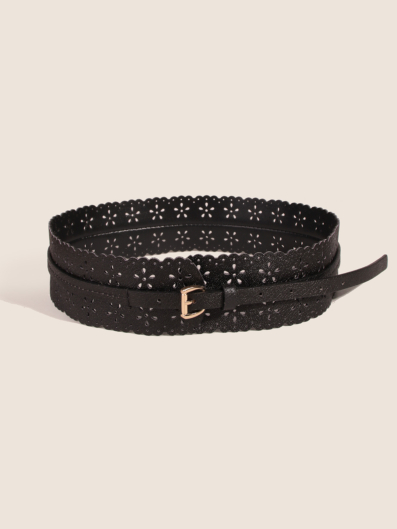 Retro Style Retro Flower Pu Leather Women's Leather Belts 1 Piece