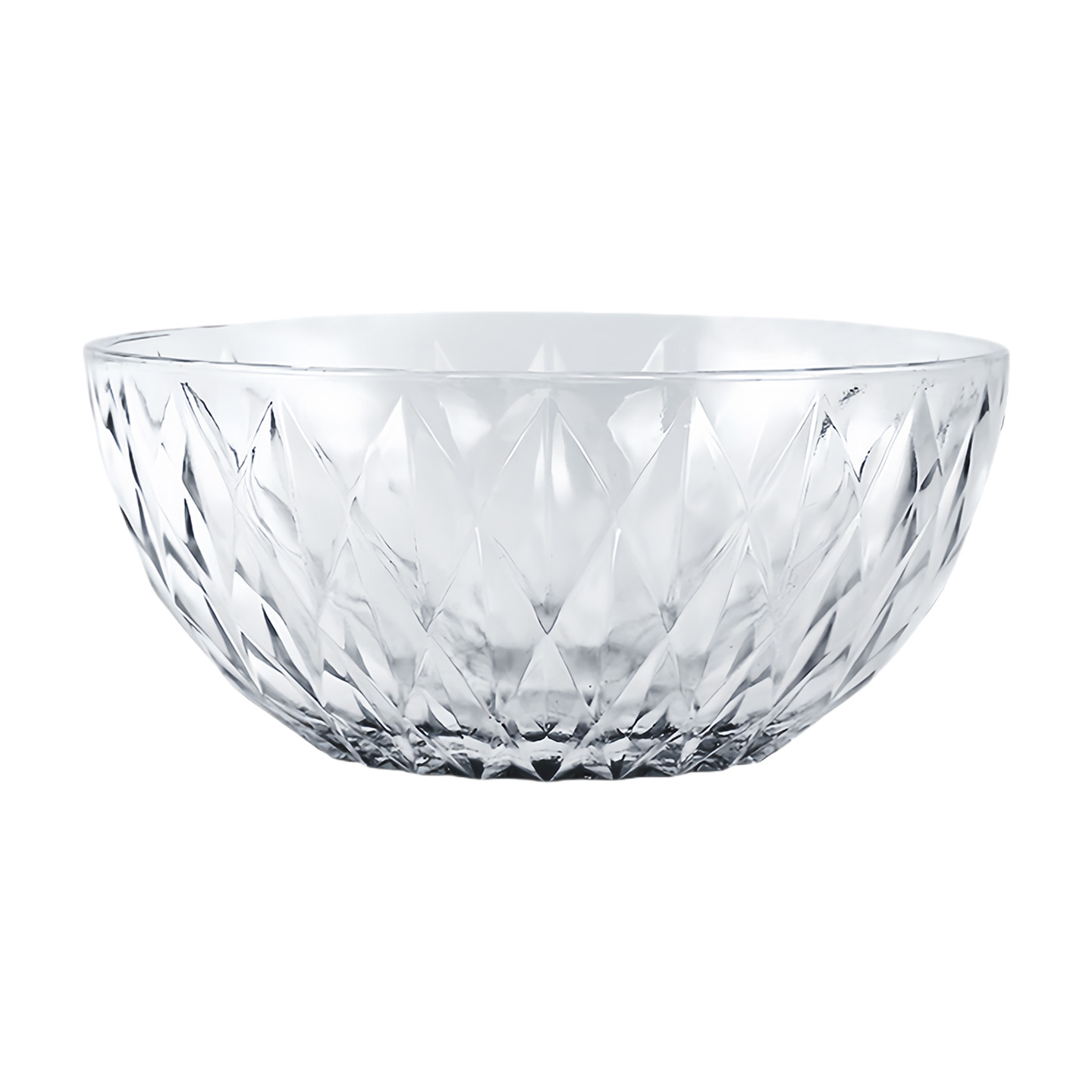 Tazón de vidrio para ensalada transparente resistente a altas temperaturas creativo japonés de alto valor de postre cubiertos grandes tazones de sopa dulce tazón