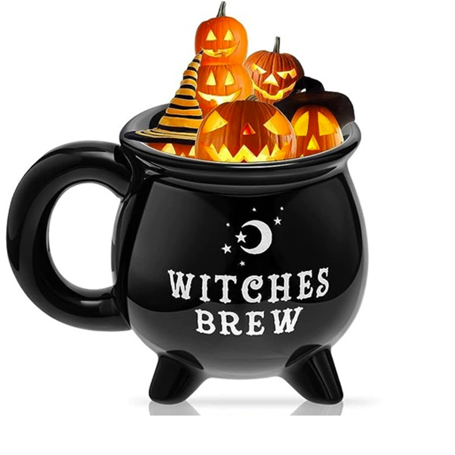Керамическая кружка-ко cauldron "witch" для Хэллоуина, witches brew, 301–400 мл, 13×9,2×9,2 см