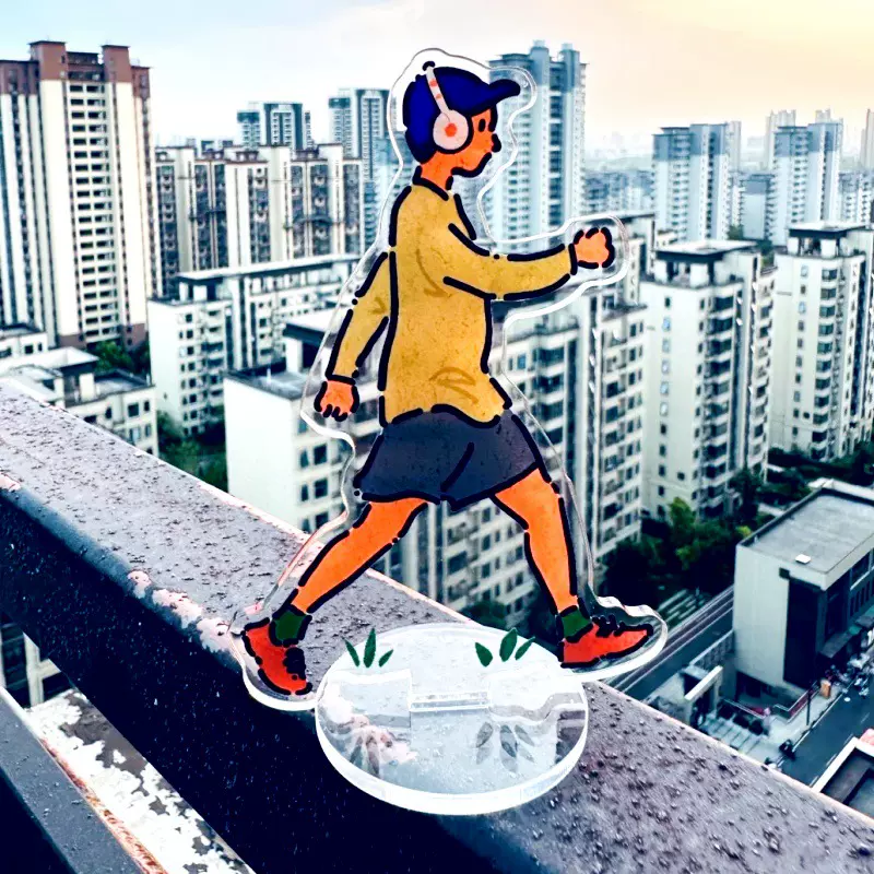 亚克力立牌定制动漫周边卡通明星人形旋转摆件亚克力钥匙扣定做