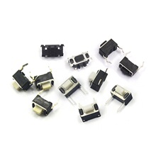 轻触开关3*6*4.3MM 5mm 2脚 环保铜脚 微动 按键开关侧插直插贴片