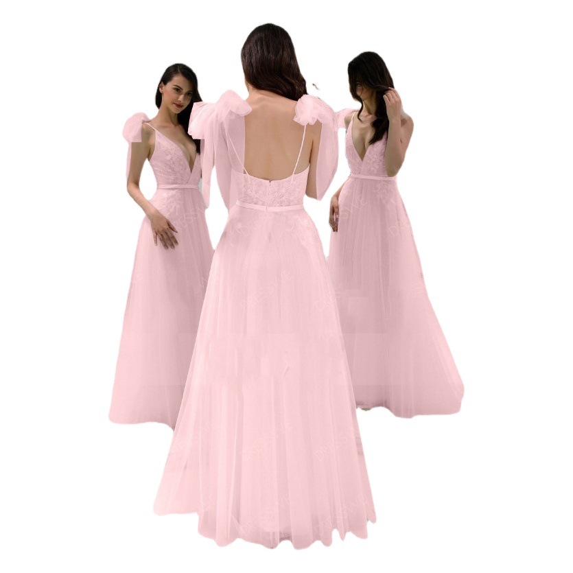 Ropa de mujer nueva para comercio exterior europeo y americano, vestido sexy sin mangas con escote en V profundo, vestido largo ajustado Dunhuang