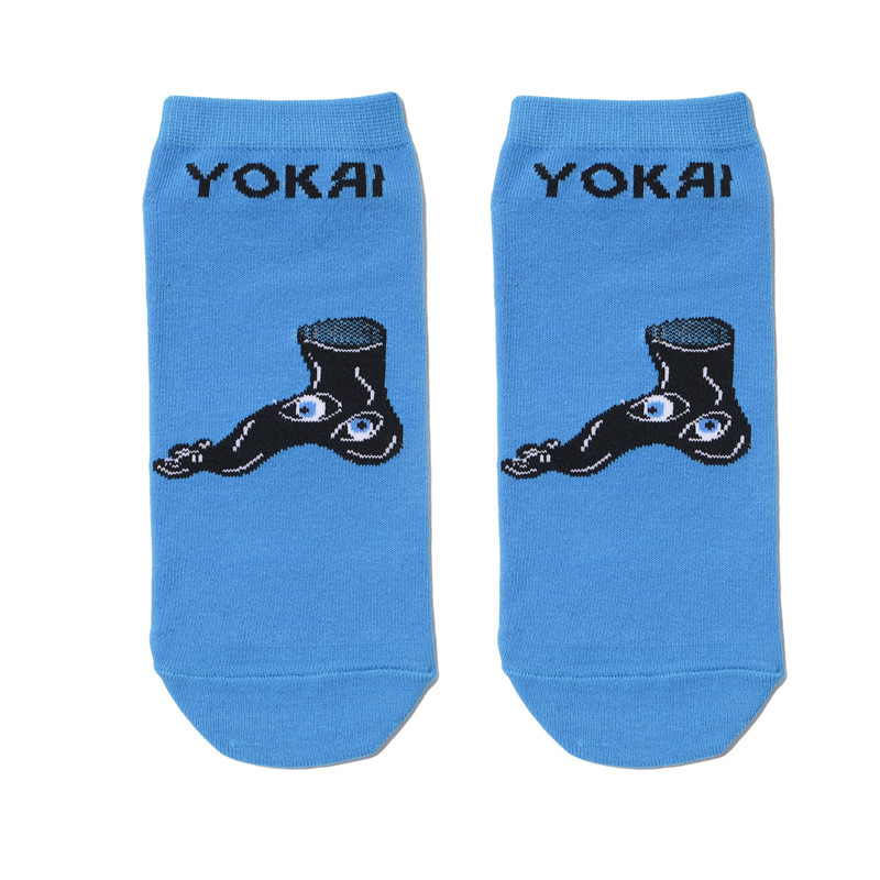 Male Japanese Monster Animation Socks Female Cotton Monster Story Sock Cartoon Personality Trend Boat Socks-5Prs 44 Img_5794