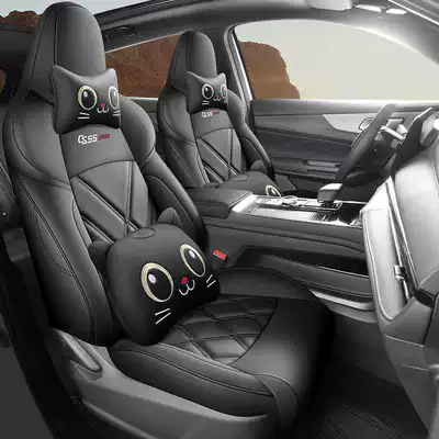 Modelə uyğun (Original) oturacaq örtükləri: Changan CS55PLUS special car seat - mysterious-black-cartoon-version-note-the-model-year-rear-half-pack