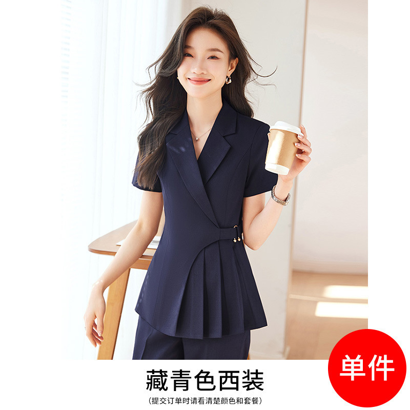 夏の職業服の高級感ファッションスーツの女性の正装の気質は身を修めて痩せています。|undefined
