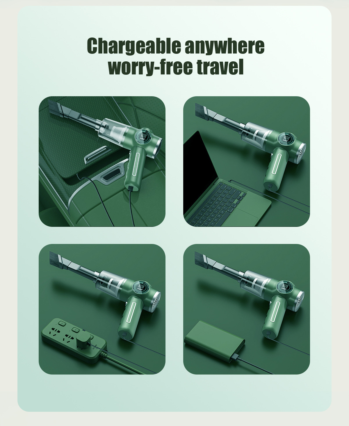 Cross-Border Special Supply Car Vacuum Cleaner Wireless Handheld Multi-Function Charging Powerful Vacuum Car Portable Small