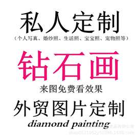 5d满钻钻石画定制外贸人物照片 来图设计 厂家外贸货源批发仙尘钻