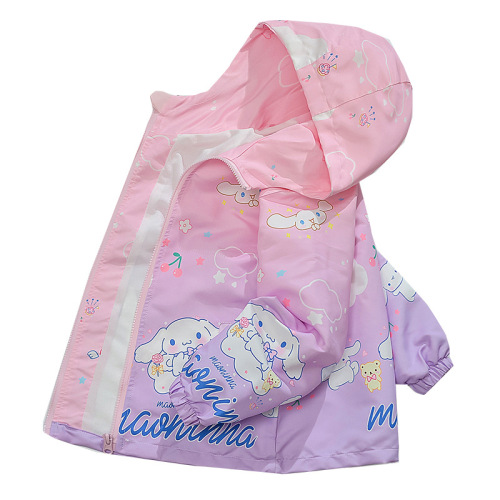 Girls' jacket, children's windproof softshell clothing for climbing, outdoor wear for girls, 2025 spring and autumn style for girls.