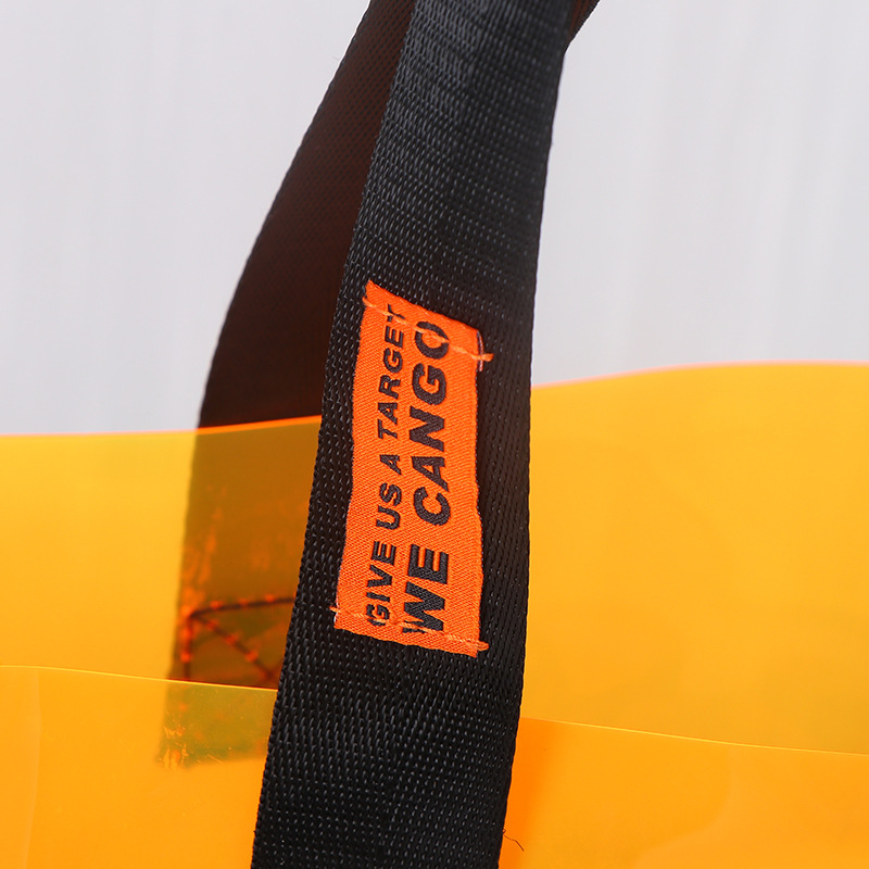 Bolsas de mano de plástico PVC, bolsas de regalo personalizadas de PTU, bolsas transparentes para ropa, bolsas de compras, suministro al por mayor personalizado
