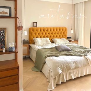 American-Style Light Luxury Fashion Soft Bag Zipper Modern Simple Fabric Bed Ins Internet Celebrity Master Bedroom Double 1.8m Wedding Bed