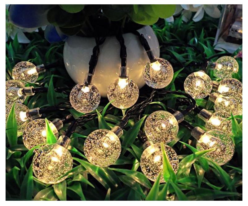 Especial transfronterizo para cadena de luz solar, luz de color de día de Navidad, luz led, bola de burbujas, luz de decoración de campamento al aire libre al por mayor