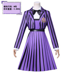 跨境亚当斯一家第二季cos星期三紫色款校服cos美剧cosplay万圣节