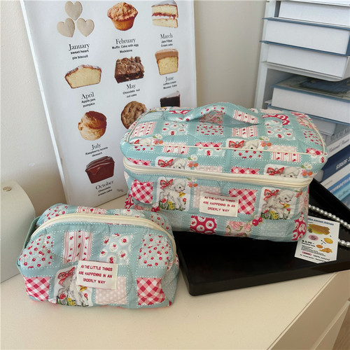 Milky Showa Lamb Cosmetic Bag Girly Heart Large Capacity High-Looking Toiletries Bag Portable Travel Storage Bag
