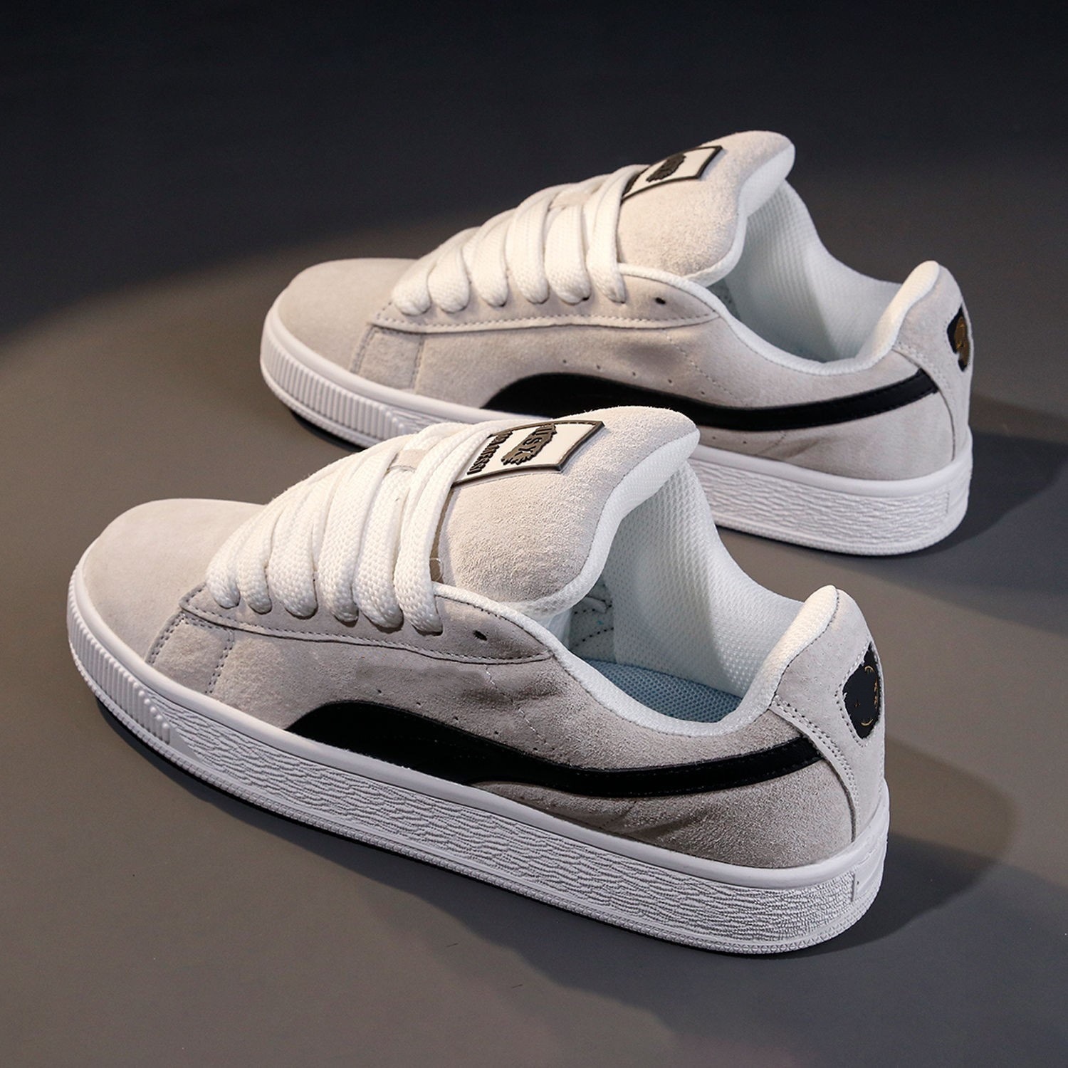 Zapatos Breadboard de talla grande para mujer, modernos y versátiles para primavera y otoño, zapatos casuales blancos, zapatos unisex, zapatos de mujer de talla grande del 41 al 43.