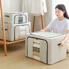 家庭用整理収納ボックス超大容量布団収納バスケット防水百納箱衣類整理収納ボックス置物
