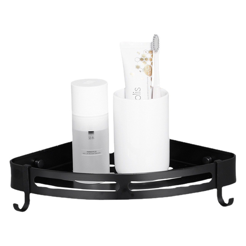 Estante de almacenamiento de inodoro de baño de aluminio de espacio libre estante de almacenamiento de trípode de inodoro estante de esquina de baño montado en la pared