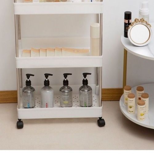 Bathroom storage rack bathroom floor-standing multi-layer sandwich removable storage rack trolley kitchen bedroom storage rack