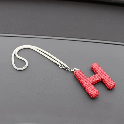 Car hanging: interior accessories pendant ladies - h-letter-car-pendant-big-red
