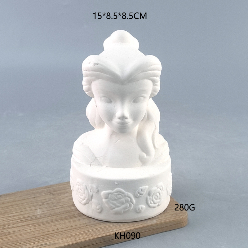 Nueva cerámica blanca Mickey jar diy graffiti puzzle juguetes estand de graffiti pintado jarro de cambio jarro