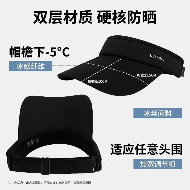 UV letras sombrero de sol cara pequeña sombrero de sol anti-UV correr sombrero de verano hombre nuevo