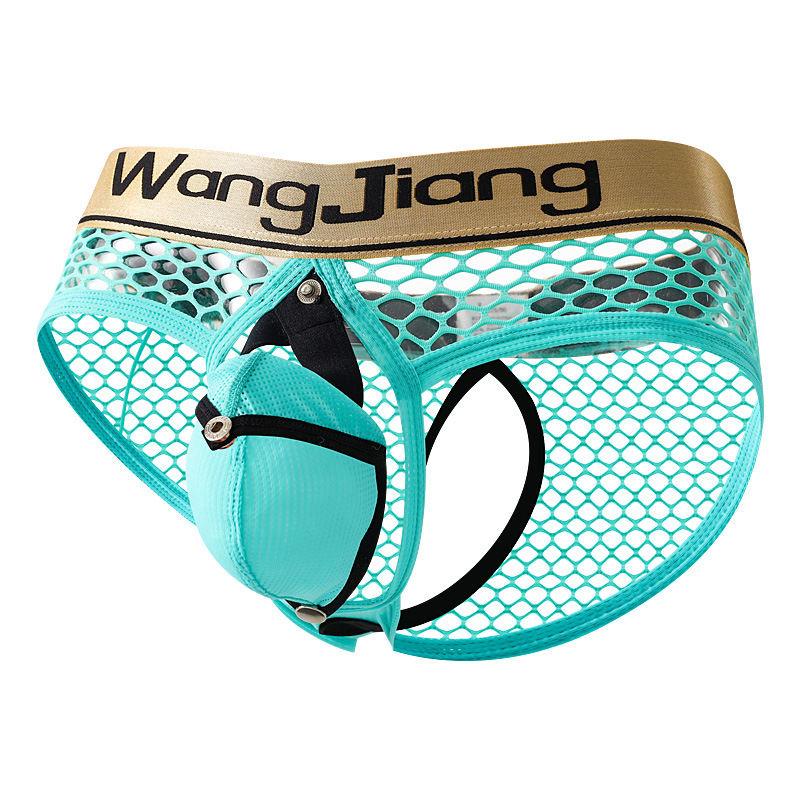 Calzoncillos masculinos Wow con espalda y entrepierna abiertas, cómodos, transpirables, sexys, con malla grande y diseño hueco, fabricante de calzoncillos para hombre.