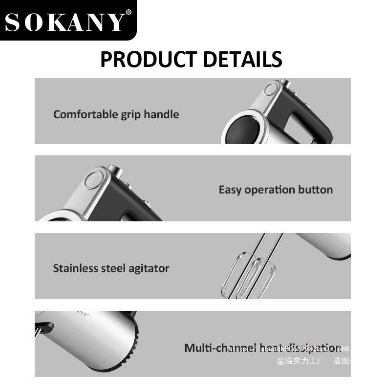 Кросс-бортер SOKANY02017 Eggpressing Посудомоечная 3IN1 Выпечка Яйцо Машина Ручной Миксер Ручной Миксер