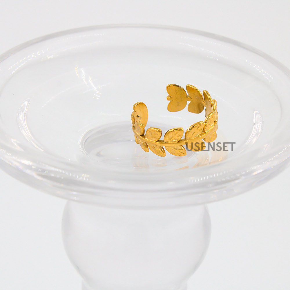 Simple Style Heart Shape Snake Stainless Steel Plating Open Ring 1 Piece