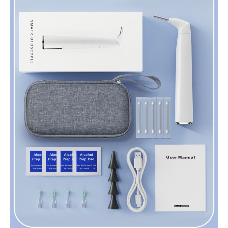 Lemeishi inalámbrico WiFi otoscopio visual oído recoger 3,9mm transfronterizo producto caliente alta clara visual oído recoger endoscopio