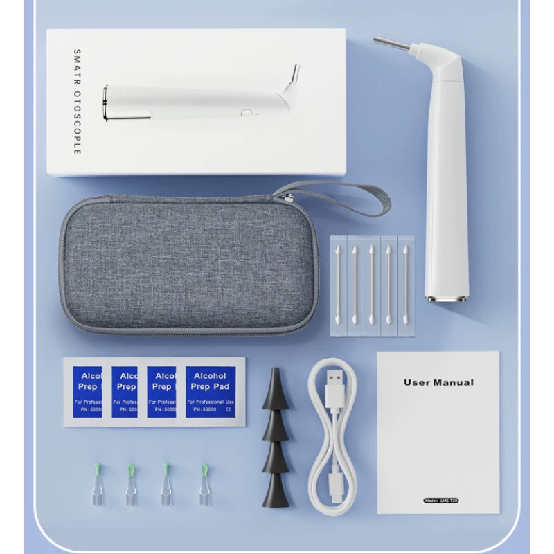 Специальная цепочка беспроводного Wi-Fi-отоскопа для просмотра ушной ложки 4,3-дюймовый экран для просмотра ушей 3,9 мм через границу