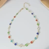 , round diamond color-KC gold necklace-A0611-1