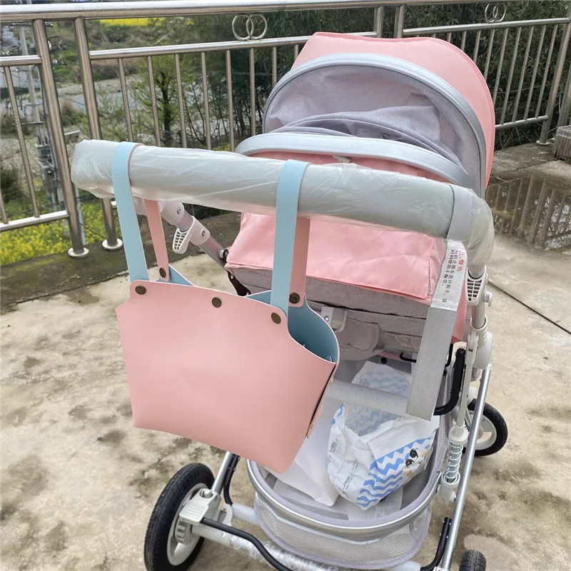 Practical Baby Car Armrest Leather Storage Bag Portable Diaper Storage Bag Baby Wipes Pacifier Bottle Hanging Bag