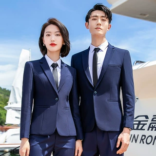 西装套装女韩版时尚正装银行酒店经理外套修身女士西服工作服秋冬