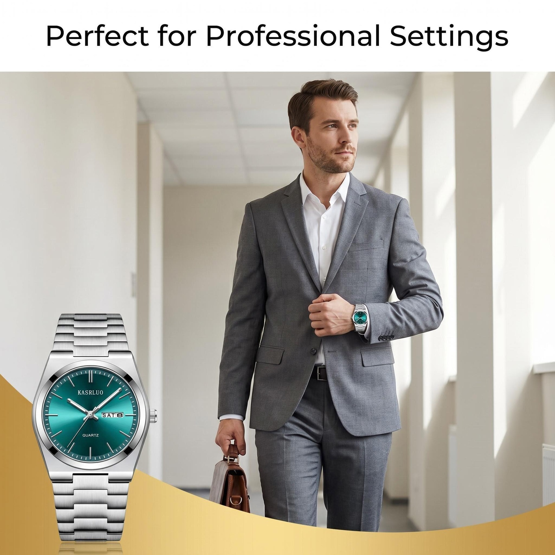 Neue Modell Uhr Exportschlager wasserdicht Nachtsicht Kalender Herrenarmbanduhr Business Edelstahl hochwertig trendige Quarz-Armbanduhr