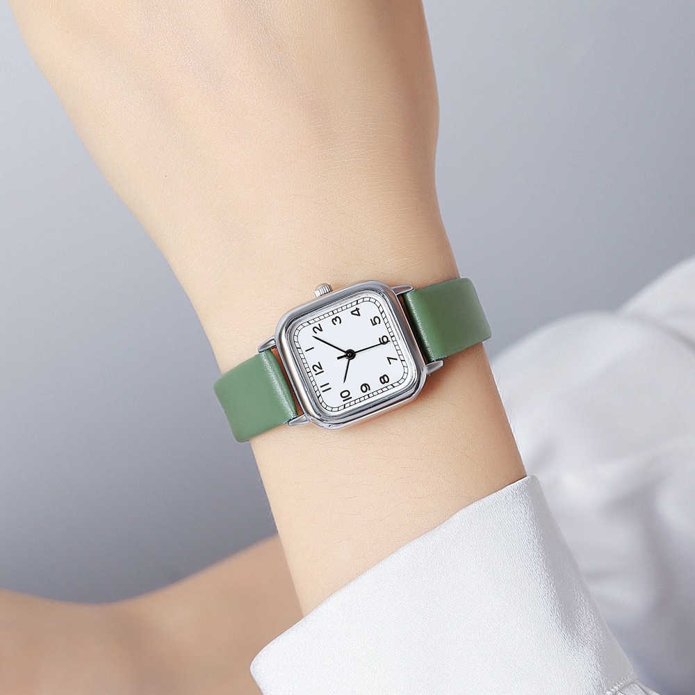 Live broadcast of new Instagram Fengsen series digital fashion minimalist square small dial student belt women's watch_voghion.com