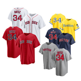 Red Sox Mlb Boston Red Sox 34 David Ortiz Cross-Border Jersey Embroidered Baseball Uniform Batch