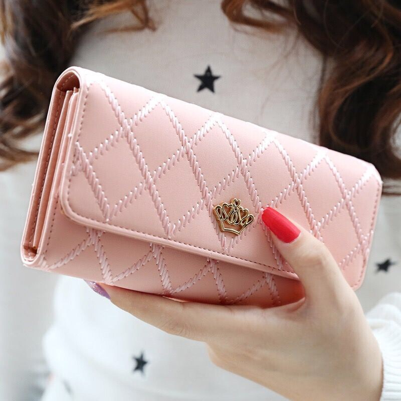 Factory wholesale classic women's long crown wallet multi-function large capacity coin purse fashion mini bag