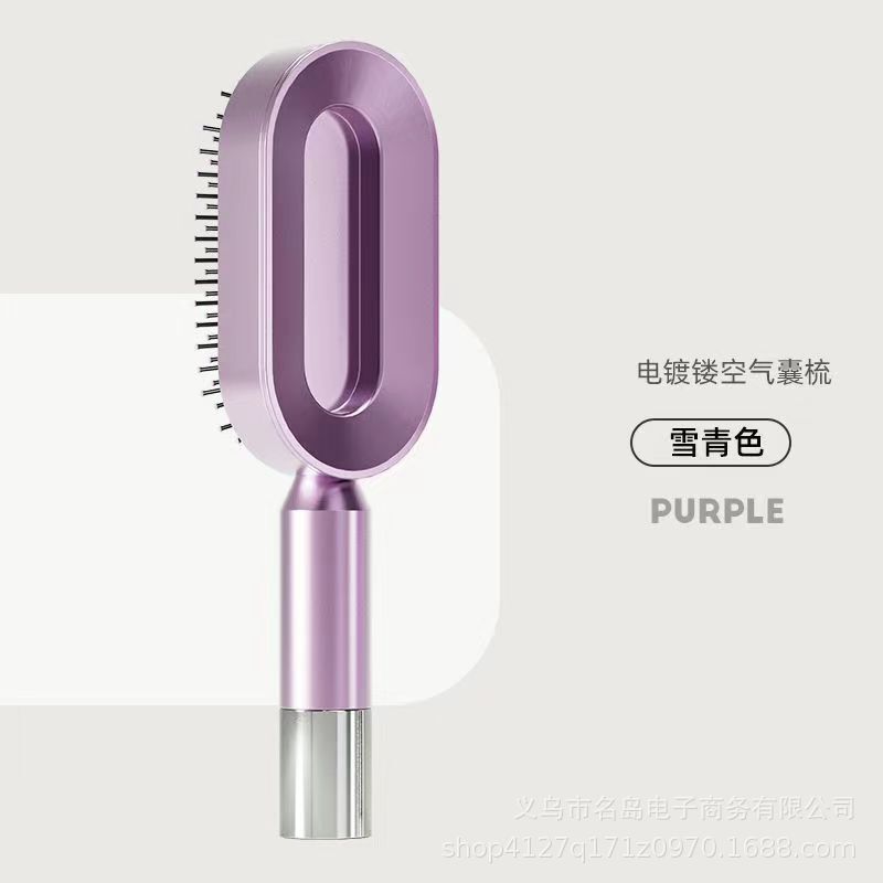 櫛の空気パッドは頭皮の女性の長髪の高い顔をマッサージします。|undefined