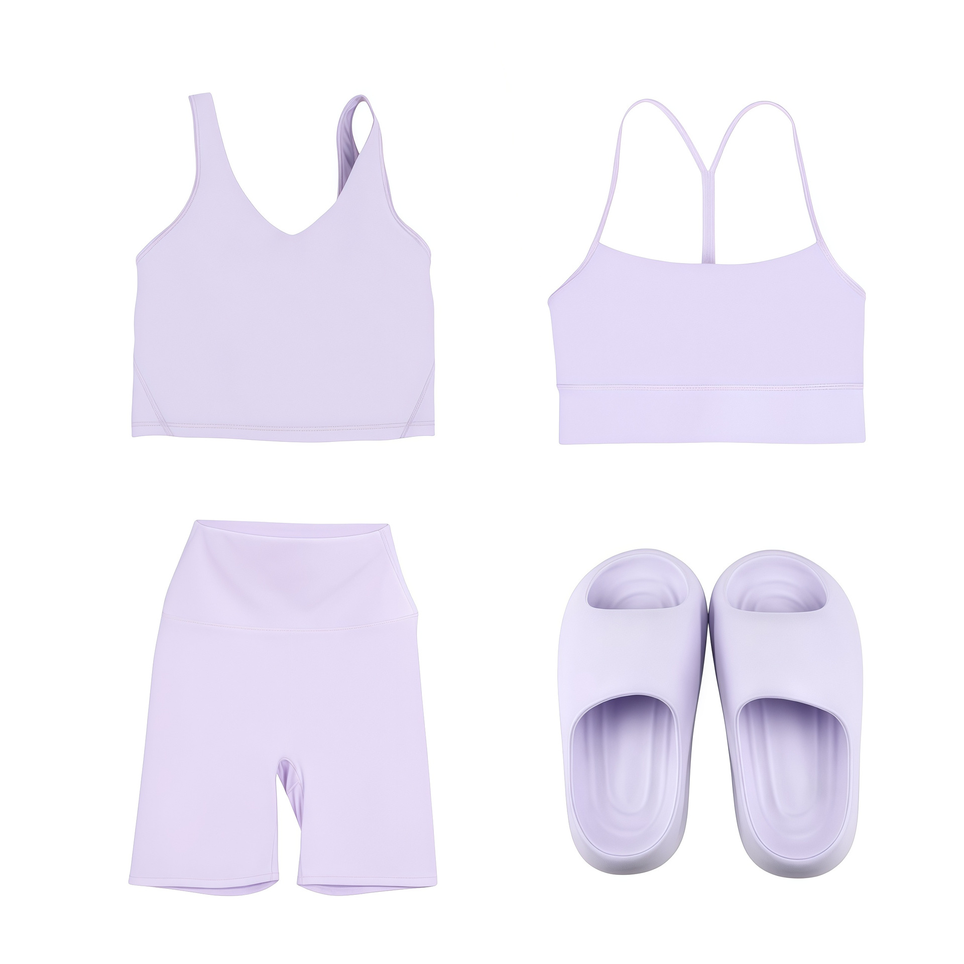 Conjunto deportivo de 4 piezas para mujer con capri y chaleco_voghion.com