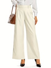 F 15504 Striped High Waist Wide Leg Pants ���Ƹ������ȿ�
