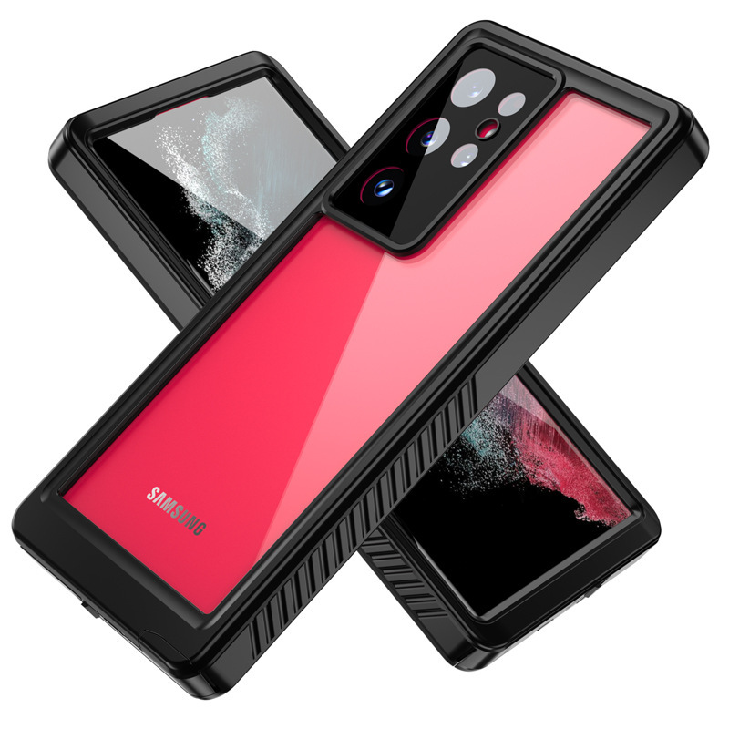 Red Pepper Waterproof Case for Samsung S22 Phone Case IP68 Diving Anti-fall and Anti-shock Protective Case S23