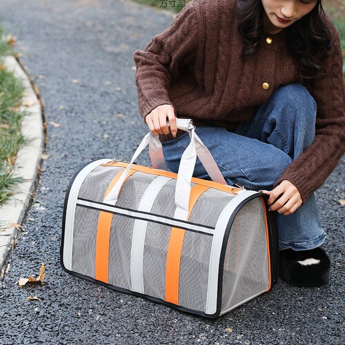 Cat backpack outdoor portable single-shoulder breathable crossbody hand-held bag pet lightweight space capsule cat and dog outdoor backpack