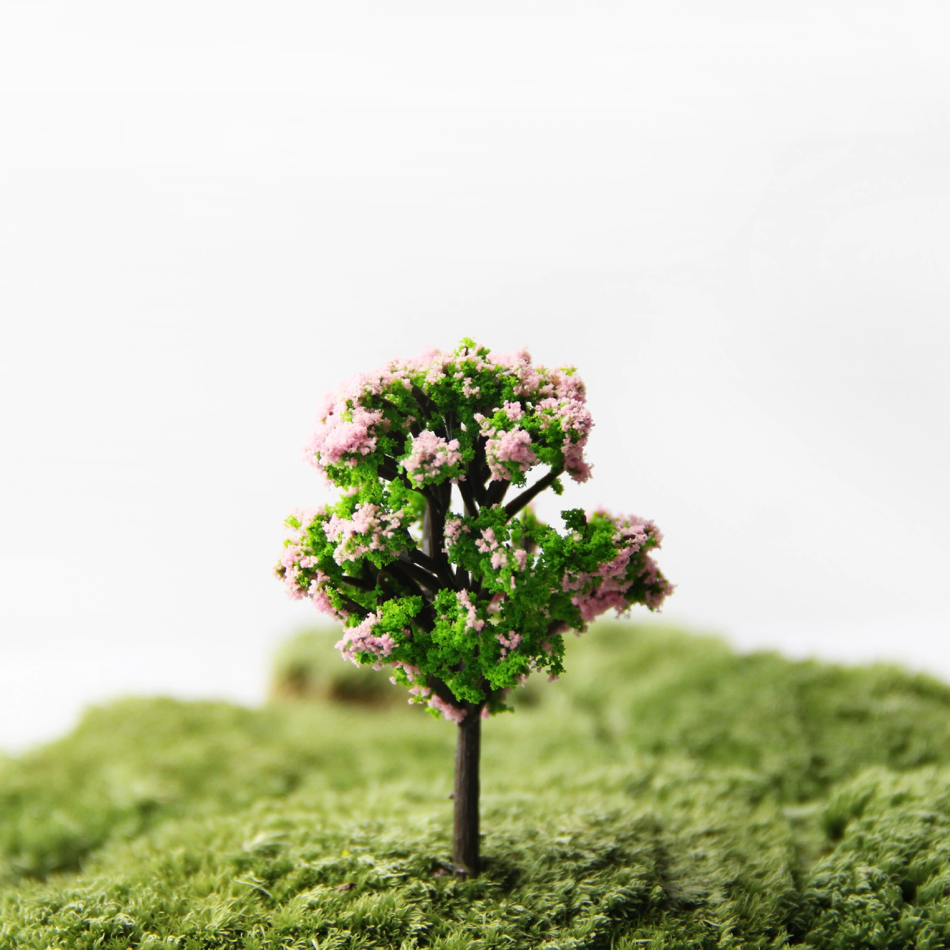 Мох микро Ландшафтные украшения Декоративное Дерево пластиковое дерево искусственный цветочный материал украшения ландшафтный дизайн розовое персиковое дерево